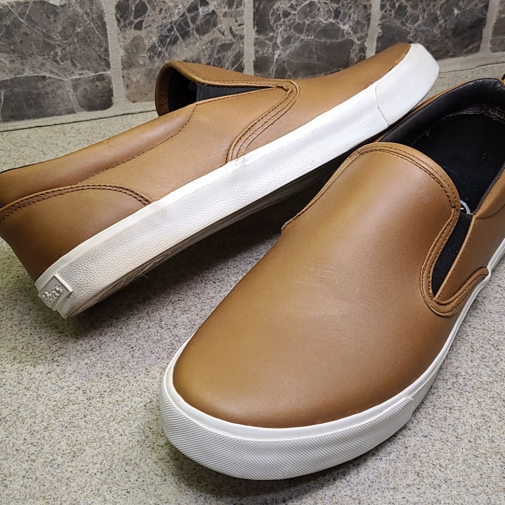 INKKAS MENS BOAT SHOES DARK TAN/BEIGE SIZE 13 - Picture 11 of 14